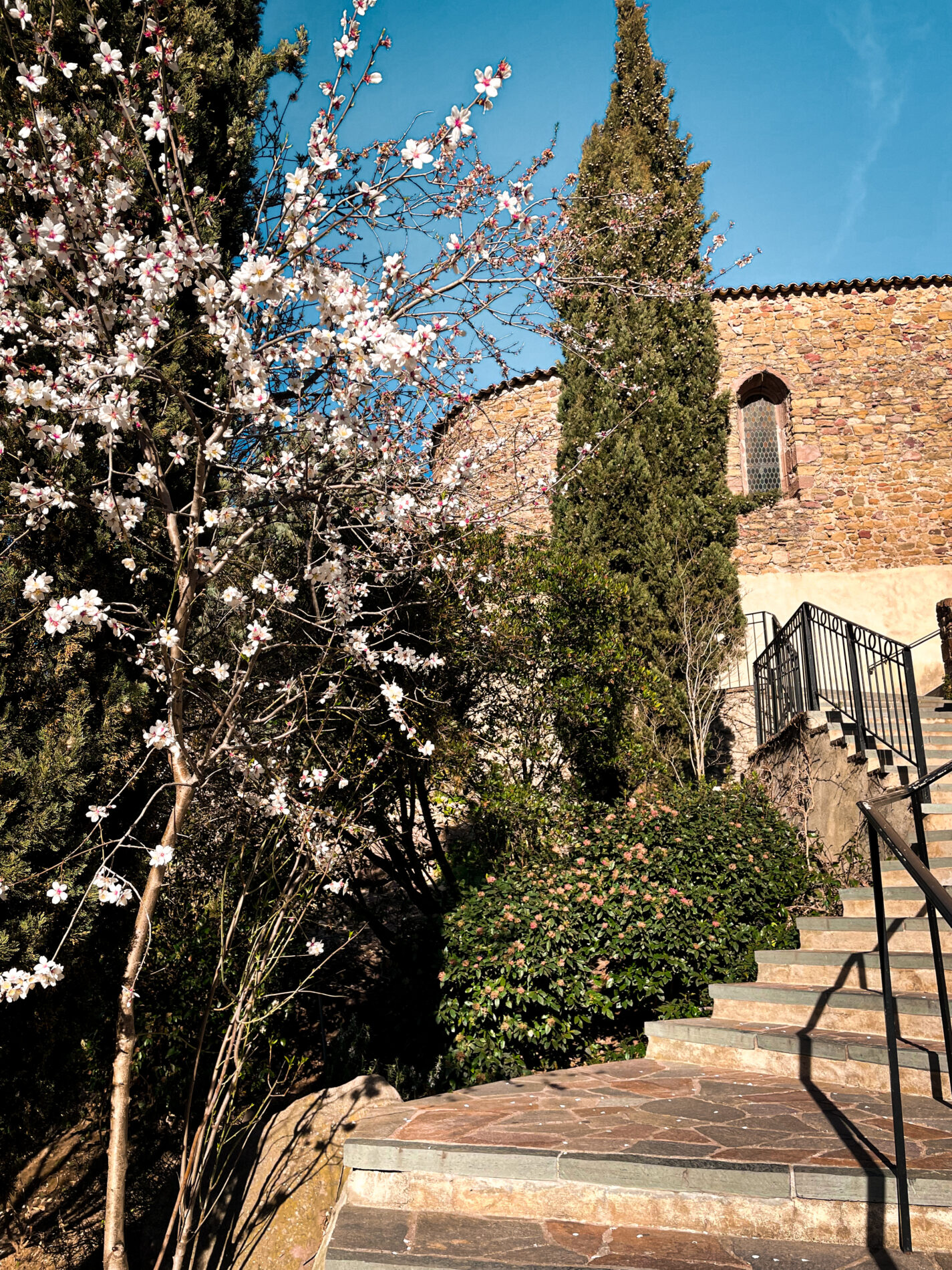 escalier qui mène au village de Roquebrune