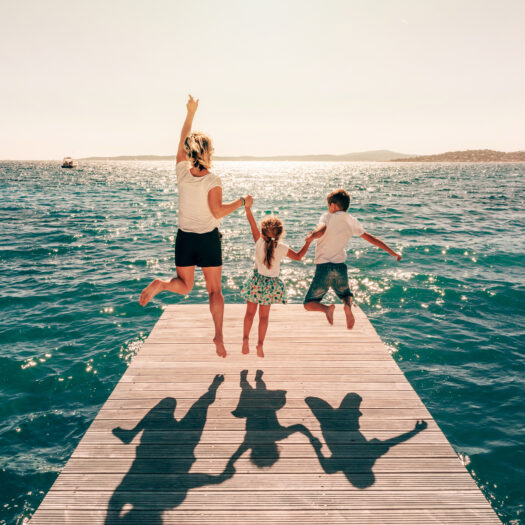 famille aux Issambres à la mer 
