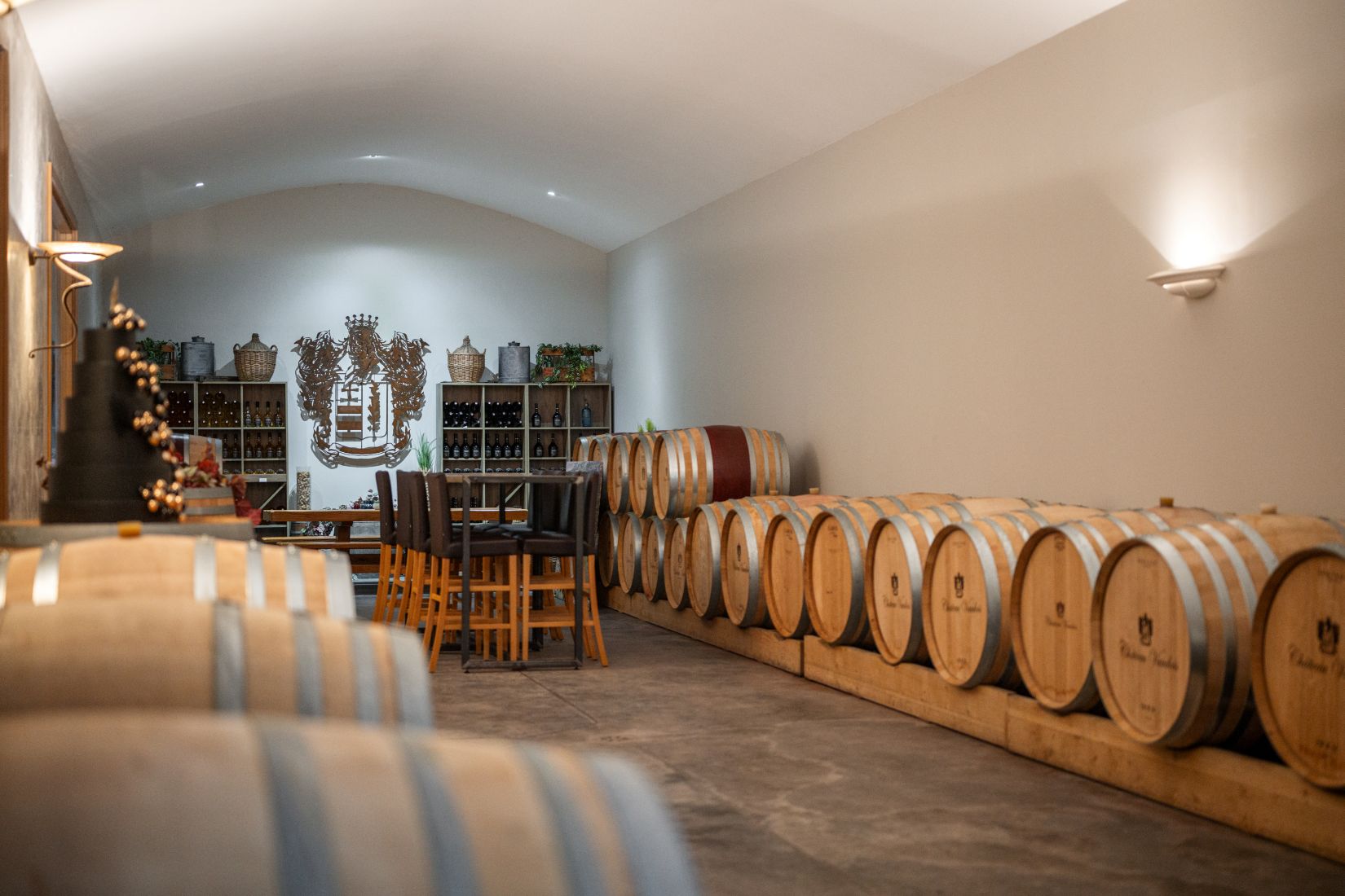 salle des barriques château vaudois