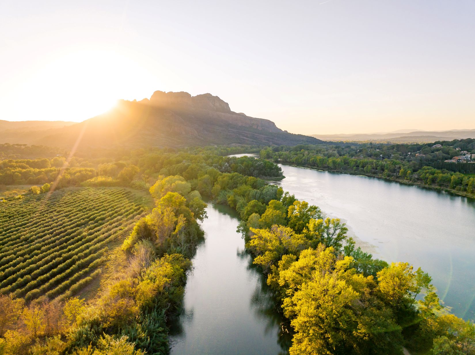 coucher de soleil au rocher de Roquebrune