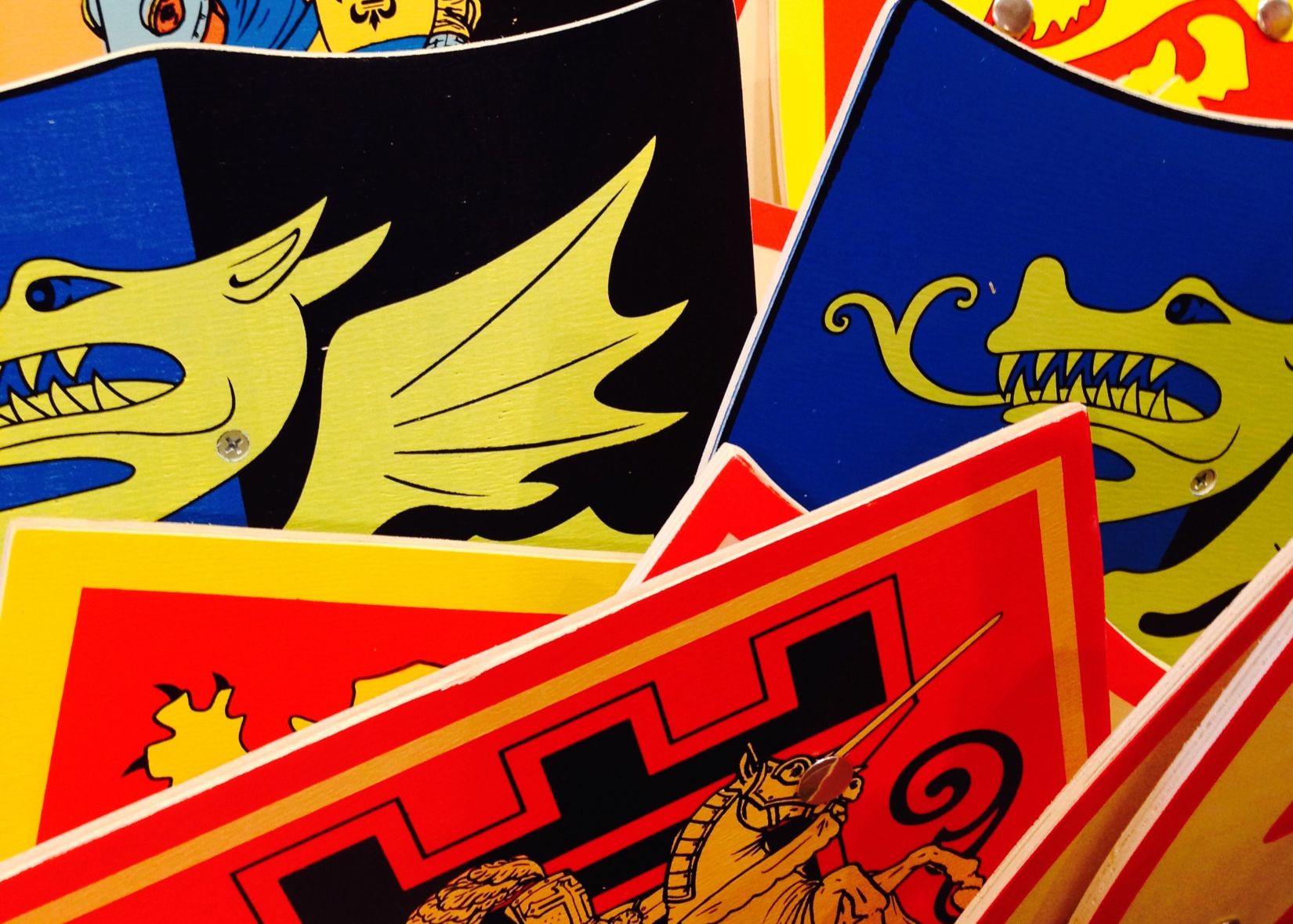 bouclier en bois pour enfant