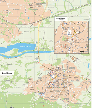 plan de Roquebrune avec les dénominations des ruelles